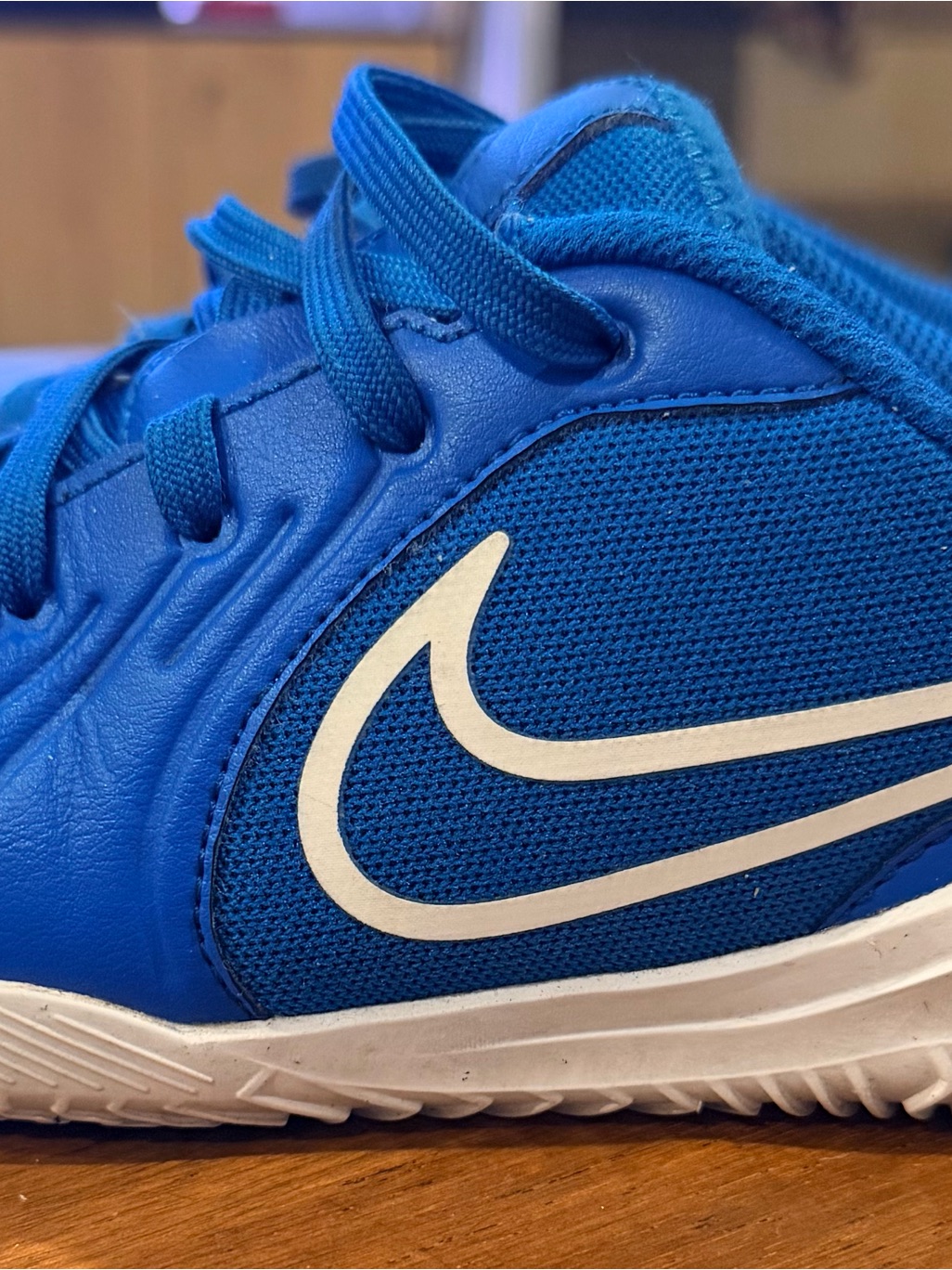 Nike Kids Royal Blue Sneakers With White Swoosh